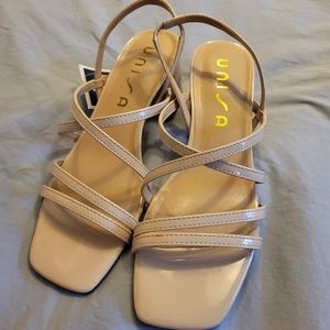 Unisa Strappy Nude Block Heel Sandals